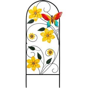 Garden Decor for Outside, 34" Flower Butterflies Decorative Garden